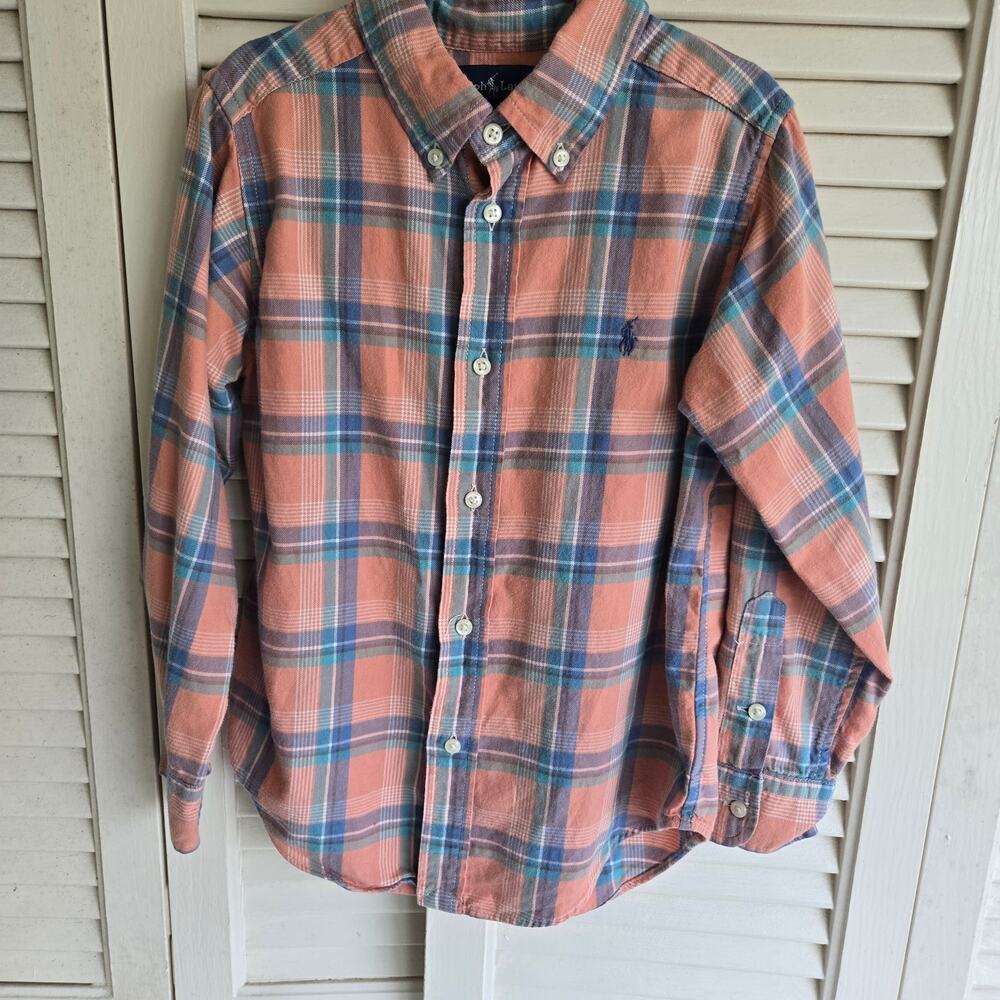 Ralph Lauren Boys Long Sleeve Button Down Shirt Size 5
